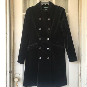 Lauren Ralph Lauren Black Velvet Coat Green Label